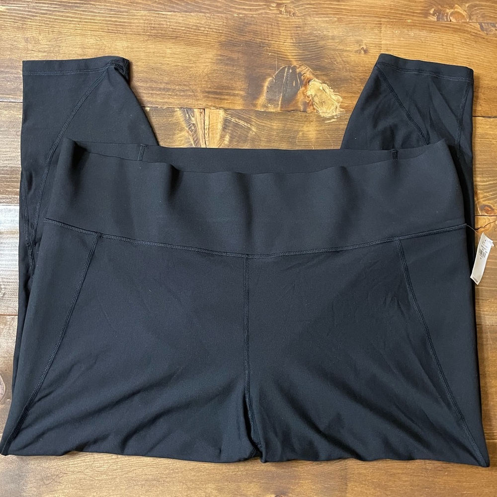 Old Navy Black Powerpress High Rise Go Dry Leggings Size 3X NWT